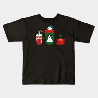 Cute Christmas Coffee Kids T-Shirt